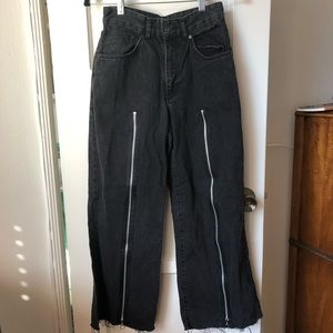 Black The Ragged Priest jeans with zippers